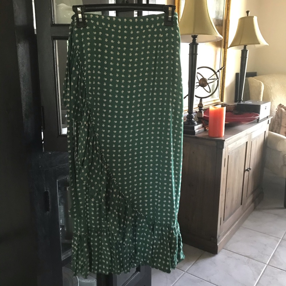 Urban Outfitters Ruffle Wrap Maxi Skirt